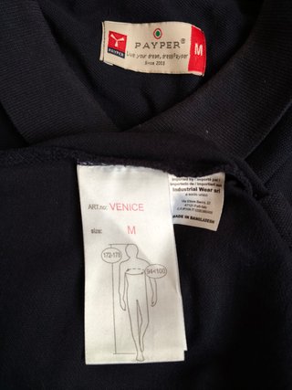 polo unisex tg. M marca PAYPER usata BLU