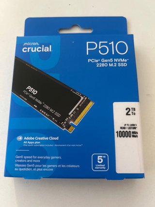 SSD Crucial P510 2TB PCIe Gen5 NVMe M.2