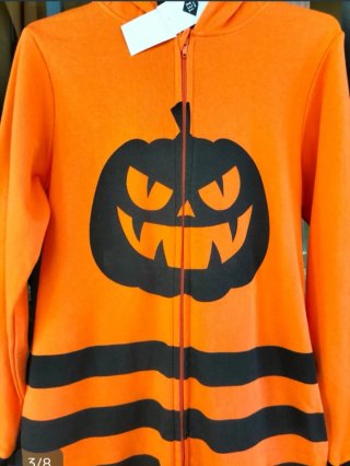 Mono Halloween Calabaza y Esqueleto