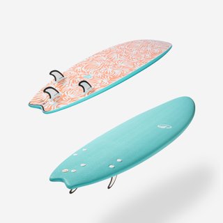 Tabla Surf Turquesa Espuma 6’6 Swallow Tail 55 Litros