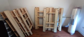 9 Estanterías estrechas de Pino