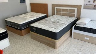 Camas completas con canapé y colchón viscoelástico