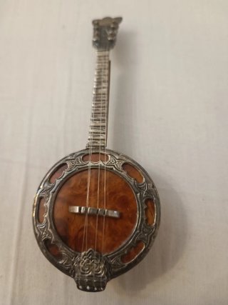 Guitarra Folk Decorativa de Madera y Metal