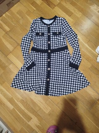 Vestido Manga Larga Estampado