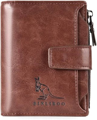 Cartera de Piel BINLEROO Marrón