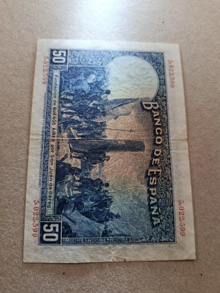 Billete 50 Pesetas 1927 Banco de España