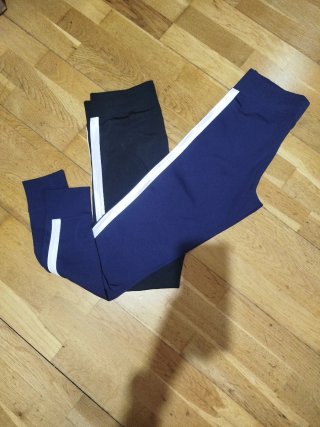 2 Leggings con Franja Lateral