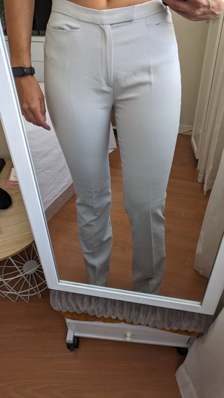 Pantalón de vestir Zara gris claro