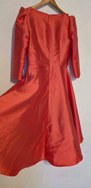 Vestido de Fiesta Satén Naranja Coosy