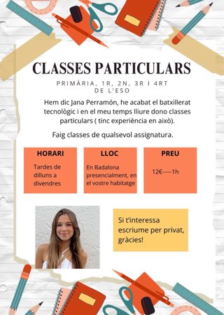 Faig classes particulars a badalona!