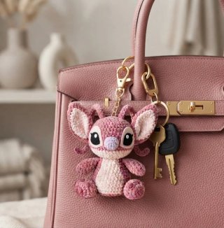 Peluche Alien Rosa Crochet