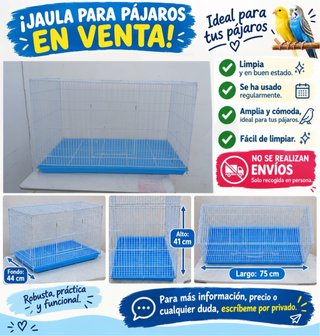 Jaula para Pájaros 75x44x41 cm