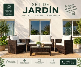 Conjunto de Jardín SFS 009 Marrón