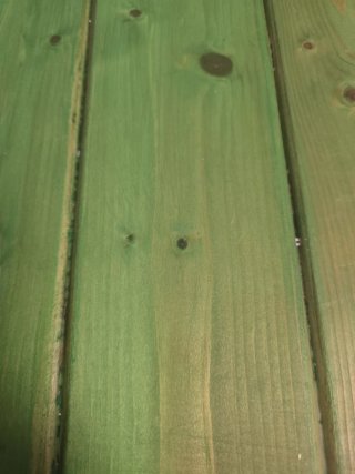 Mesita de jardín madera y metal