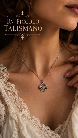 Pendente antico anni 20 argento cicogna