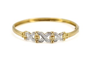 049-05-00486Pulsera de Oro Bicolor 18k y Diamantes
