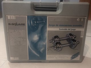 Juego de Mancuernas Cromadas Ajustables 15kg