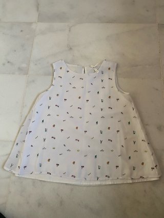 Blusa blanca estampada