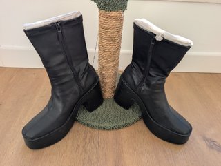Botines Zara Negros Plataforma Talla 38