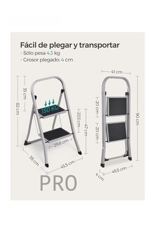 Escalera de Tijera, Escalera con 2 Peldaños
