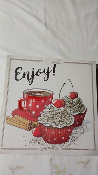 Quadretto decorativo con cupcake