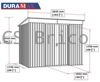 Caseta Metálica Top Shed Pent Roof 173x263x201 cm - Duramax