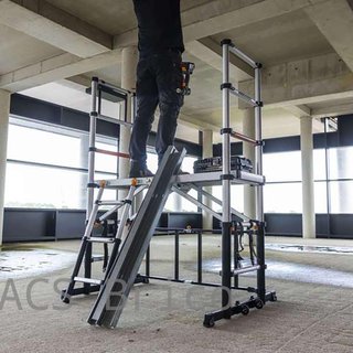 Andamio Telescópico Aluminio Plegable Plataforma 90 cm