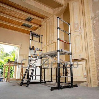 Andamio Telescópico Aluminio Plegable Plataforma 90 cm