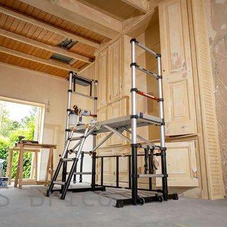 Andamio Telescópico Aluminio Plegable Plataforma 90 cm