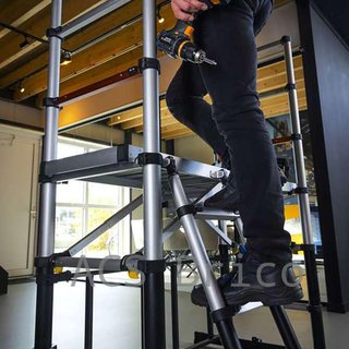 Andamio Telescópico Aluminio Plegable Plataforma 90 cm
