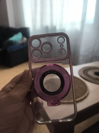 Custodia iPhone 14 Pro Rosa con Specchio