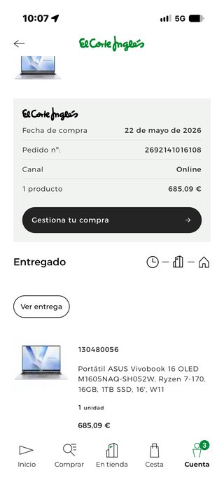 Portátil Asus Vivobook 16 OLED