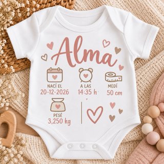Set de 12 Bodys Personalizados para Bebé