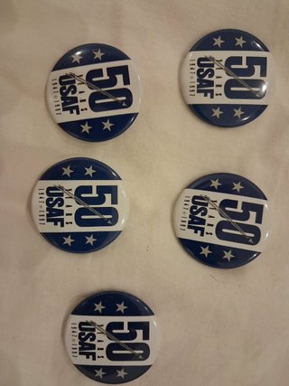 Lote USAF: Adhesivos, Chapas, Placa y Bolígrafo