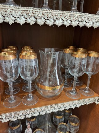 Set 11x calici, 1x bottiglia vino sierra magina