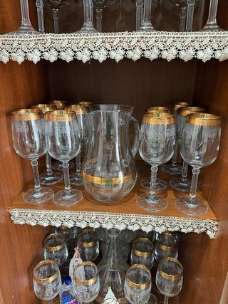 Set 11x calici, 1x bottiglia vino sierra magina