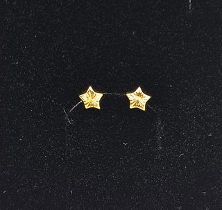 Pendientes de Oro 18K, Estrellas, 0,37gr, 6mm
