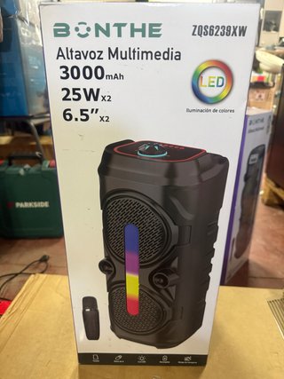 Altavoz Bonthe ZQS6239XW Bluetooth LED + Micrófono