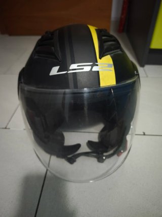 Casco Moto LS2 Negro y Amarillo