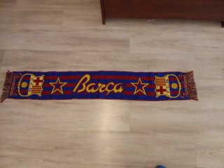 Bufanda FC Barcelona Rayas Azul y Rojo