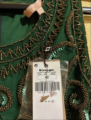Vestido de fiesta largo verde