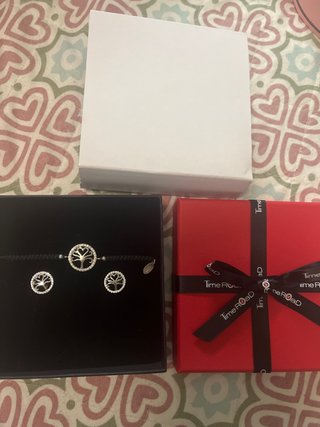 Conjunto Lotus Pulsera y Pendientes Árbol Vida