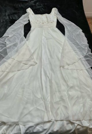 Vestido de Novia Medieval Blanco Talla 38