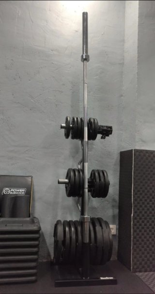 Soporte discos + soporte esterillas