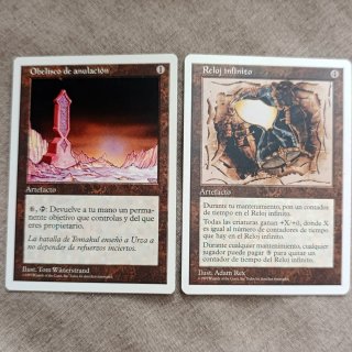 Carta Magic Obelisco de anulación y Reloj infinito