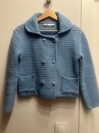 Chaqueta Azul Celeste Zara Talla M
