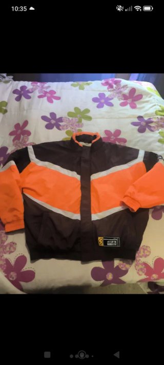 Cazadora Zara Hombre marron y Naranja
