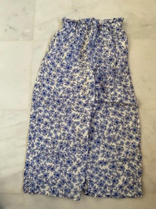 Pantalón Estampado Floral Azul