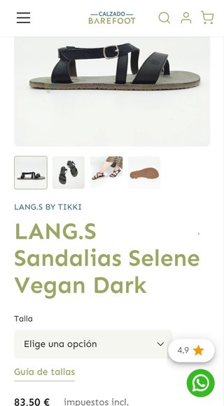 Sandalias Respetuosas LANG.S Selene Vegan