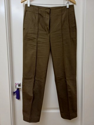 Pantalón Entallado Massimo Dutti Kaki